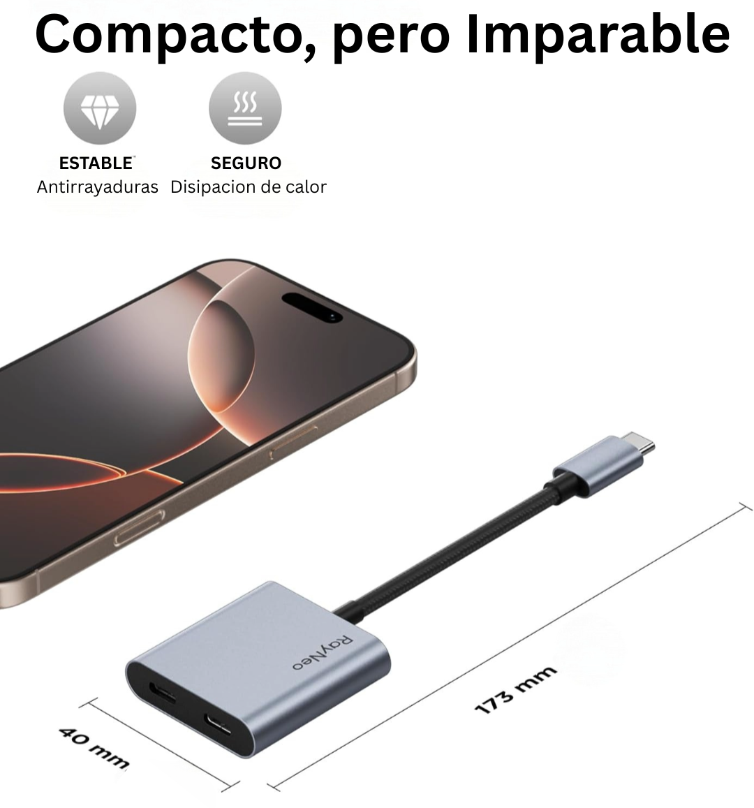 Adaptador USB-C Rayneo.