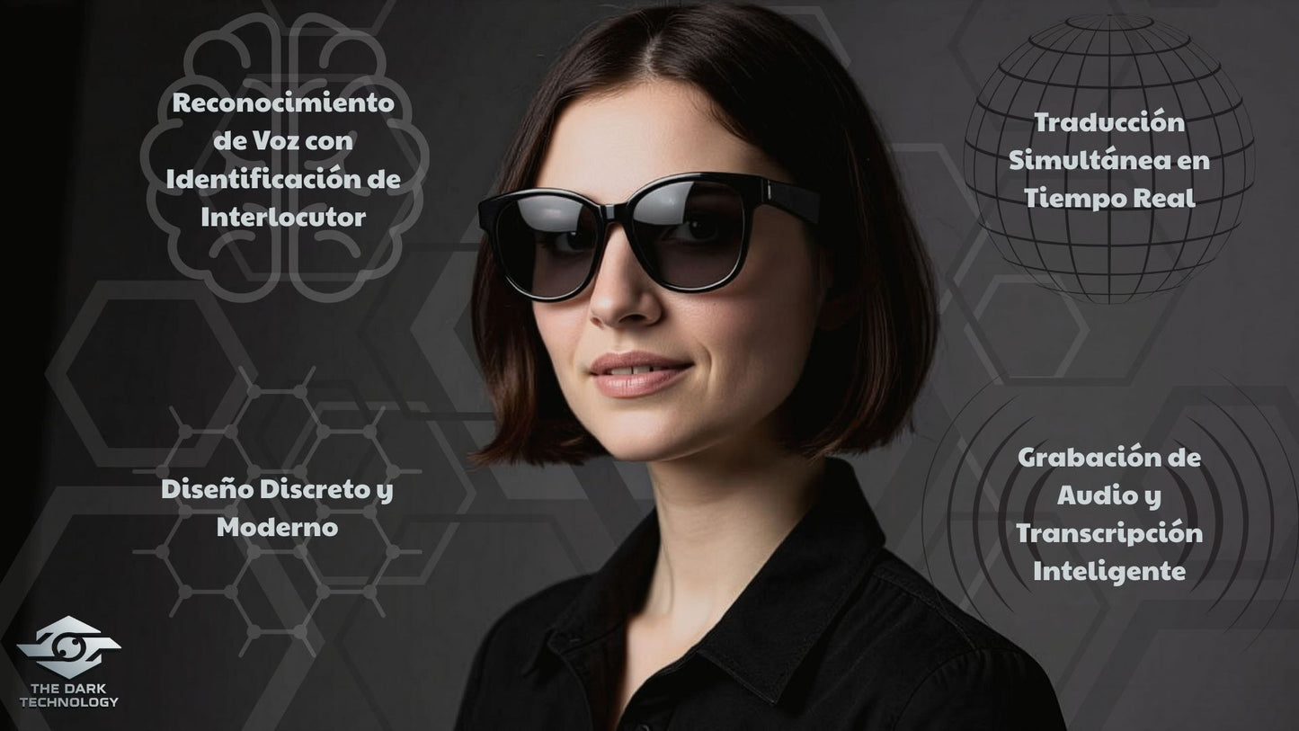 Choice HY-C8 PRO AI Smart Glasses Earphones Multi Languages Sunglasses Outdoor for Sport Headphones for Meeting Business
