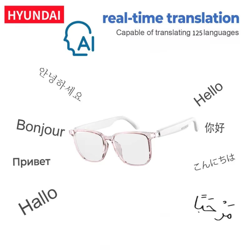Choice HY-C8 PRO AI Smart Glasses Earphones Multi Languages Sunglasses Outdoor for Sport Headphones for Meeting Business