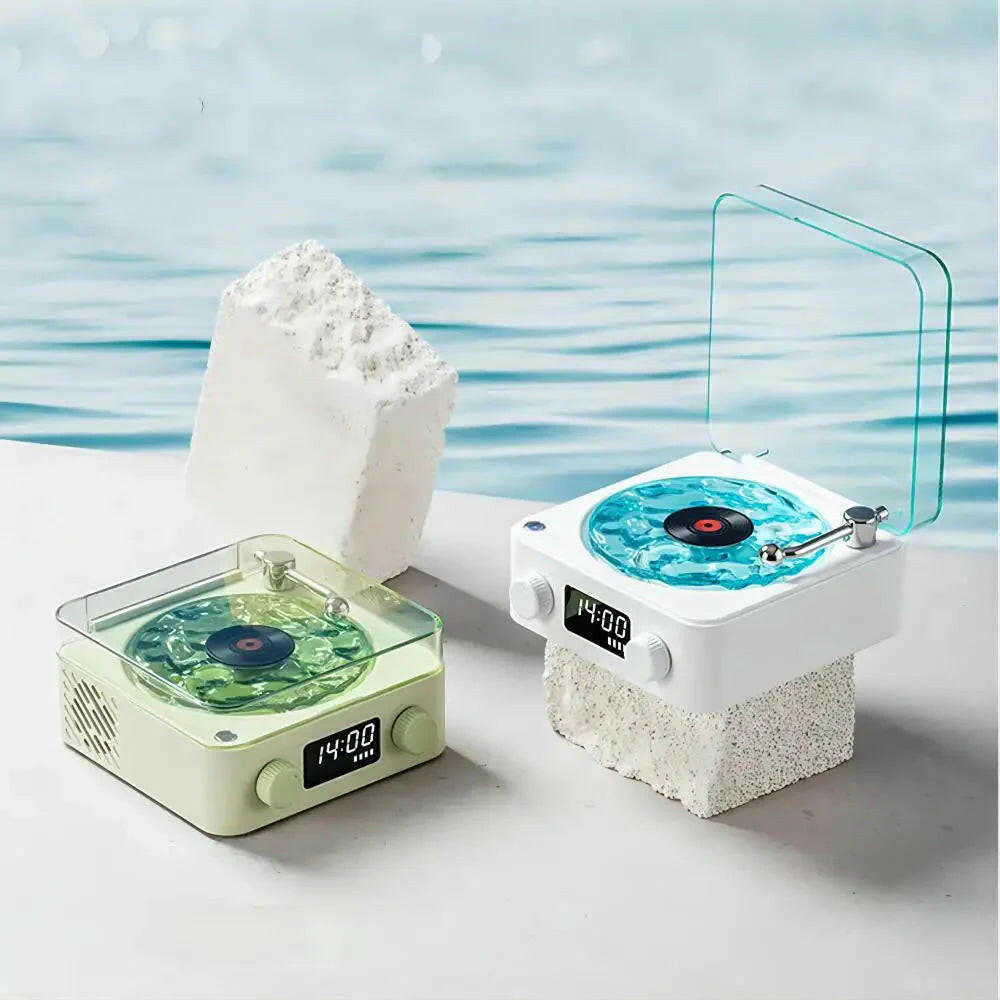 Mini Retro pequeño parlante de ruido blanco bluetooth.