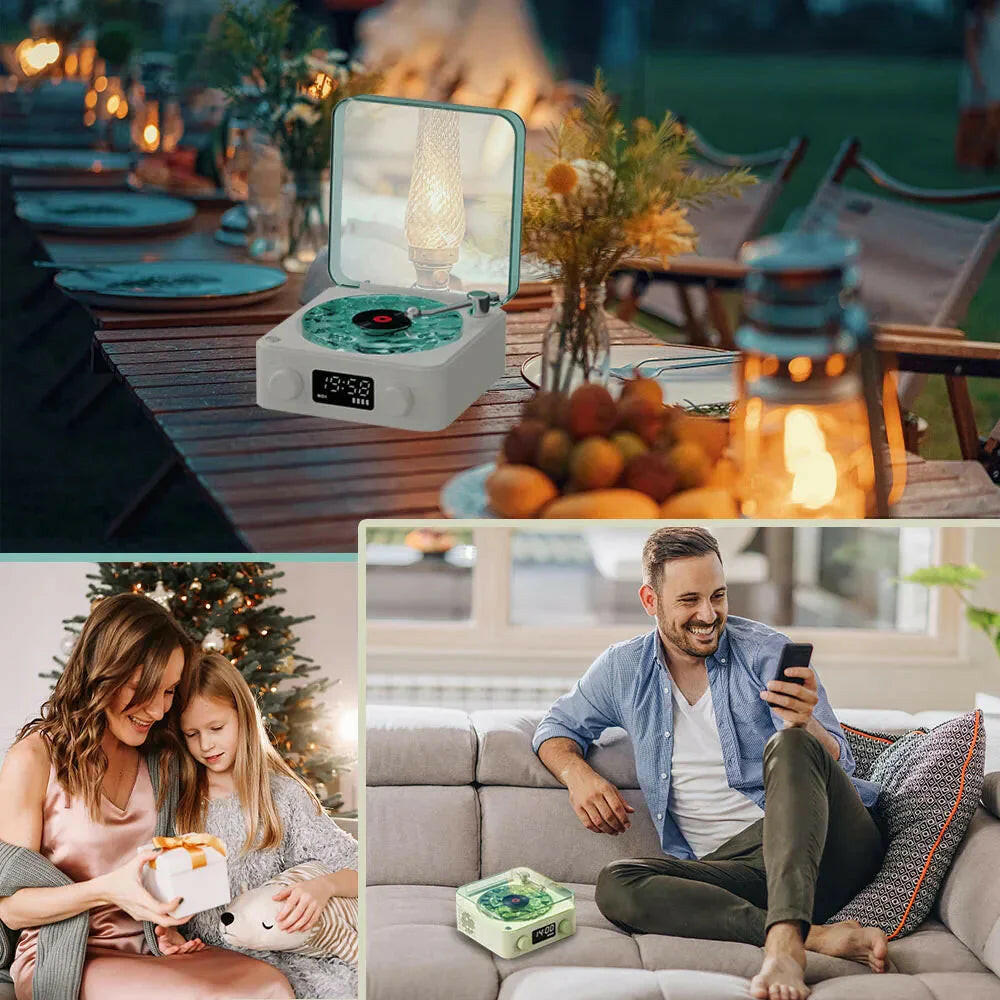 Mini Retro pequeño parlante de ruido blanco bluetooth.